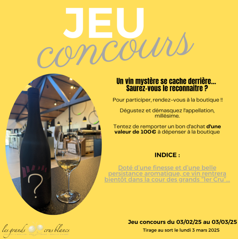 Jeu concours du 03 février au 1er mars 2025.